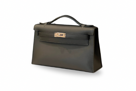Hermes Kelly Pochette Swift Black K Stamp