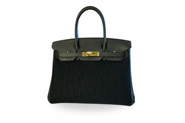 Hermes Birkin 30 Cote a Cote Tuffetage Swift Caban Noir B stamp