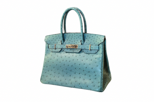 Hermes Brikin 30 Ostrich Blue
