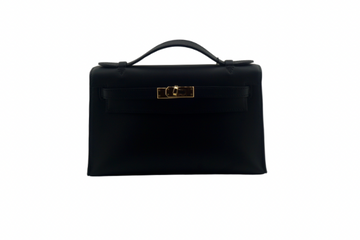Hermes Kelly Pochette Swift Black