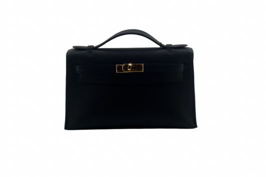 Hermes Kelly Pochette Swift Black