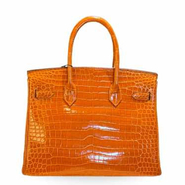 Hermes Birkin 30 Crocodile Porosus Orange