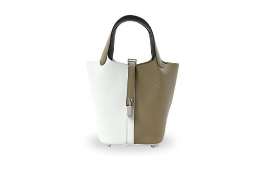 Hermes Picotin PM Togo Casaque Beige Marfa/New White/Macassar