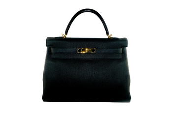 Hermes Kelly Touch 32 Crocodile Porosus / Togo Black