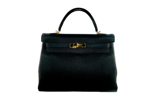 Hermes Kelly Touch 32 Crocodile Porosus / Togo Black