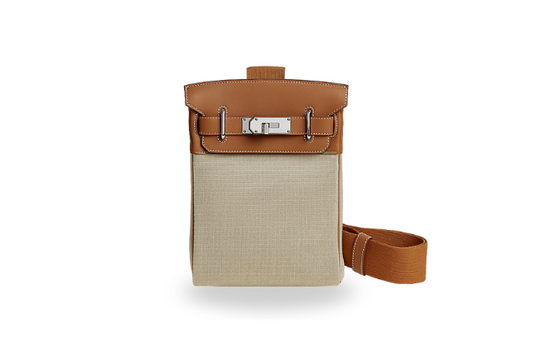 Hermes Hac a Dos GM Canvas/ Swift, Toile H/ Gold