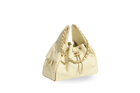 Chanel Handbag 25 Yellow Small Grained Calf Skin & Gold Tone