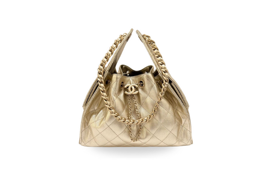 Chanel Handbag 25 Gold Small Grained Calf Skin & Gold Tone