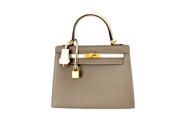 Hermes Kelly 25 Sellier Epsom Gris Asphalt/Craie