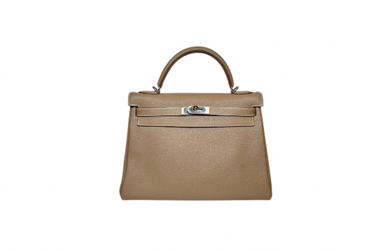 Hermes Kelly 32 Togo Etoupe □L Stamp