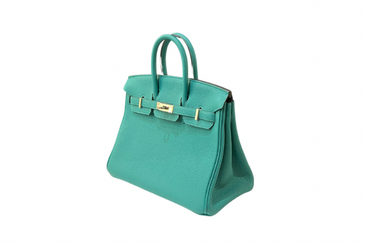 Hermes Birkin 25 TOGO Verso Vert Verone / Blue Outremer