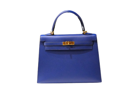 Hermes Kelly 25 Epsom Blue Royal