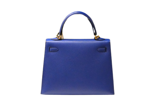 Hermes Kelly 25 Epsom Blue Royal