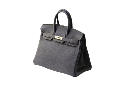 Hermes Birkin 25 Taurillon clemence Blue de Prusse B Stamp