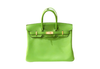 Hermes Birkin 25 Swift Vert Yucca B Stamp