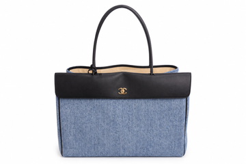 Chanel Large Tote Denim & Grained Calfskin