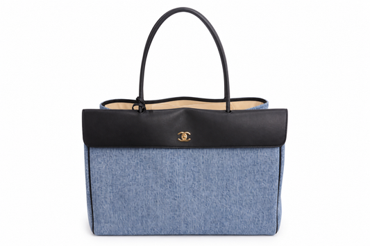 Chanel Large Tote Denim & Grained Calfskin