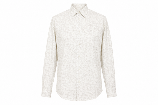 Hermes Quadrigalop Straight Cut Shirt with Louis collar Blanc Size37