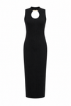 Hermes Robe Longue Sans Manches Noir Size34　