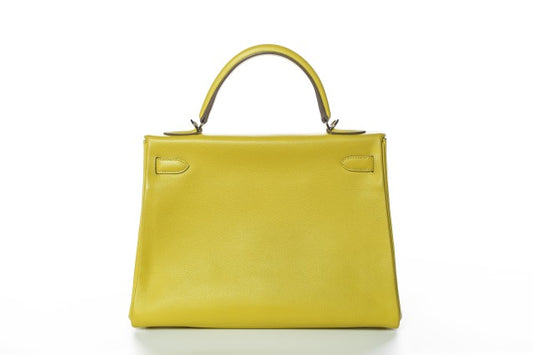 Hermes Kelly 32 Taurillon Clemence Jaune De Naple
