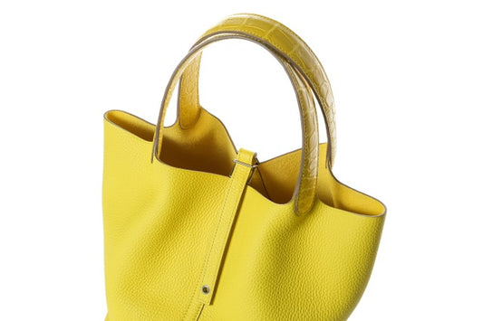 Hermes Picotin Lock Touch MM Niloticus Mimosa and Lime