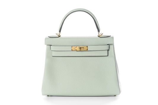 kelly 28 Togo Gris Neve B Stamp