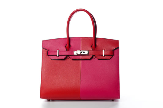 Hermes Birkin 30 Special Edition Epsom  Rouge De Coeur and Rose Extreme/ Casaque