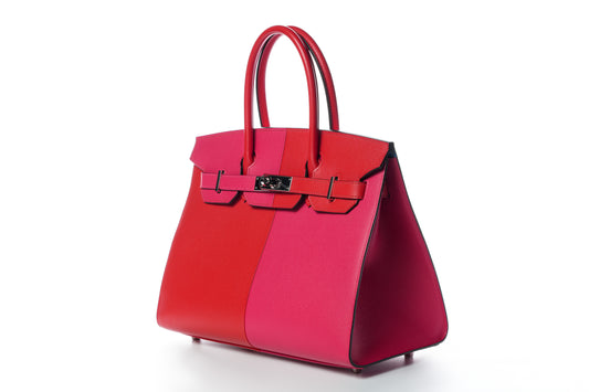 Hermes Birkin 30 Special Edition Epsom  Rouge De Coeur and Rose Extreme/ Casaque