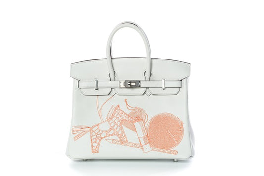 Hermes Birkin 25 swift In and Out White
