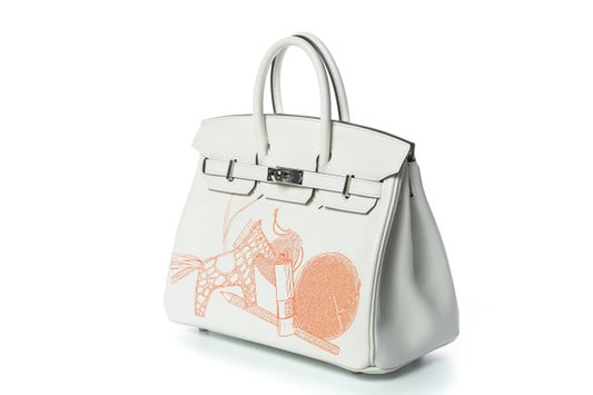 Hermes Birkin 25 swift In and Out White