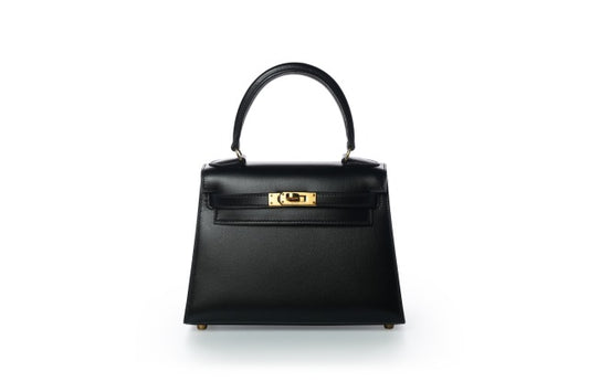 Hermes Mini Kelly Box Calf Black