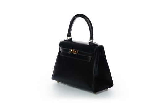 Hermes Mini Kelly Box Calf Black