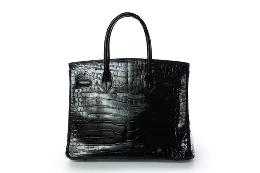 Hermes Birkin 30 Porosus Black　