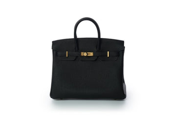 Hermes Birkin 25 Taurillon Clemence Blue Indigo W Stamp