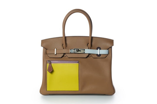 Birkin 30 Colormatic Swift Chai/Lime/Blue Brume/Cassis/Nata