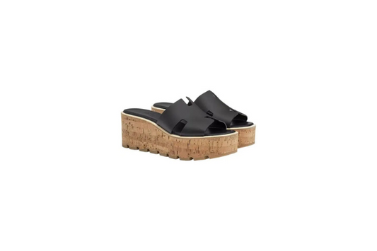 Hermes Eze Ladies Sandals Black 39