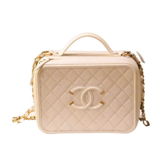 Chanel CC filigree Off White
