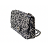 Chanel coco Mark sequin CC Flap bag Blue and White