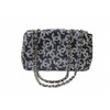 Chanel coco Mark sequin CC Flap bag Blue and White