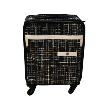 Chanel TWEED JACKET Coco Mark Suitcase Black