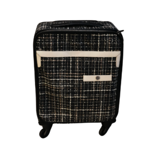 Chanel TWEED JACKET Coco Mark Suitcase Black