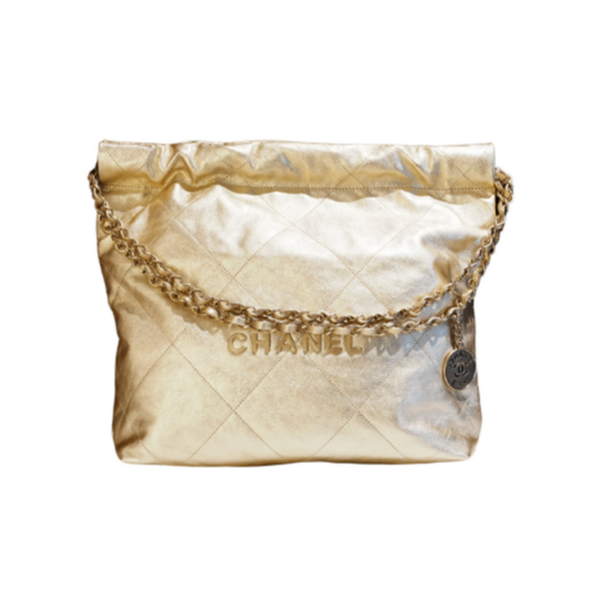 Chanel 22 Small Metalic calf Leather Handbag