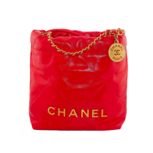 Chanel Hand Shoulder Bag 22 MIni 2 Way Red