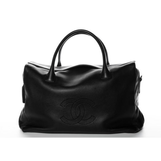 Chanel  Boston Bag 48H Black Leather 