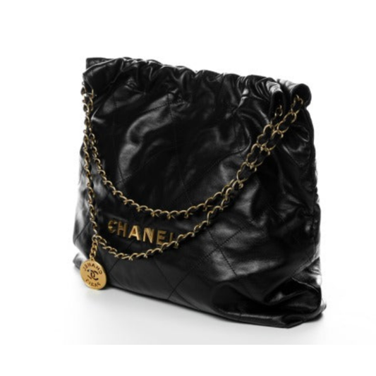 Chanel Black Leather 22 Mini Bag