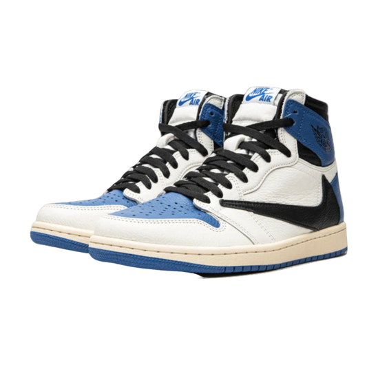 Nike Air Jordan 1 Retro High Travis Scott "Sail Black Military Blue" Sneaker