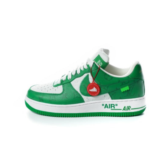 Louis Vuitton x Nike Air Force 1 Low by Virgil Abloh Green and White low top sneaker 