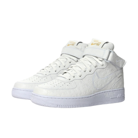 Louis Vuitton x Nike Air Force 1 by Virgil Abloh White leather High Top Sneaker