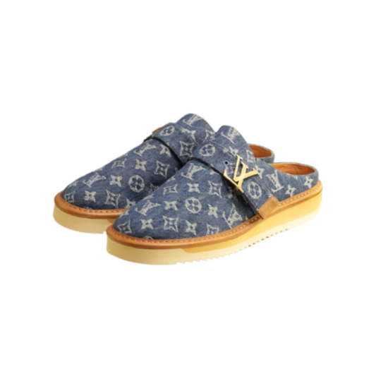 Louis Vuitton Cosy Mule Monogram Denim Navy