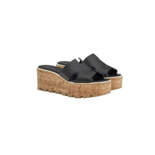 Hermes Eze Ladies Sandals Black 39
